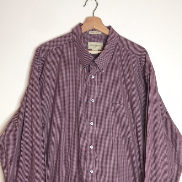 Eddie Bauer mens wrinkle resistant long sleeve button down cotton shirt - Picture 3 of 10